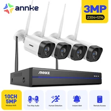ANNKE 5MP 8CH DVR 3MP Wireless Security Camera System WiFi 2-Way Audio Recording