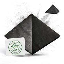 PURAJA Original Schungit Pyramide aus Karelien | Poliert | Mit Zertifikat