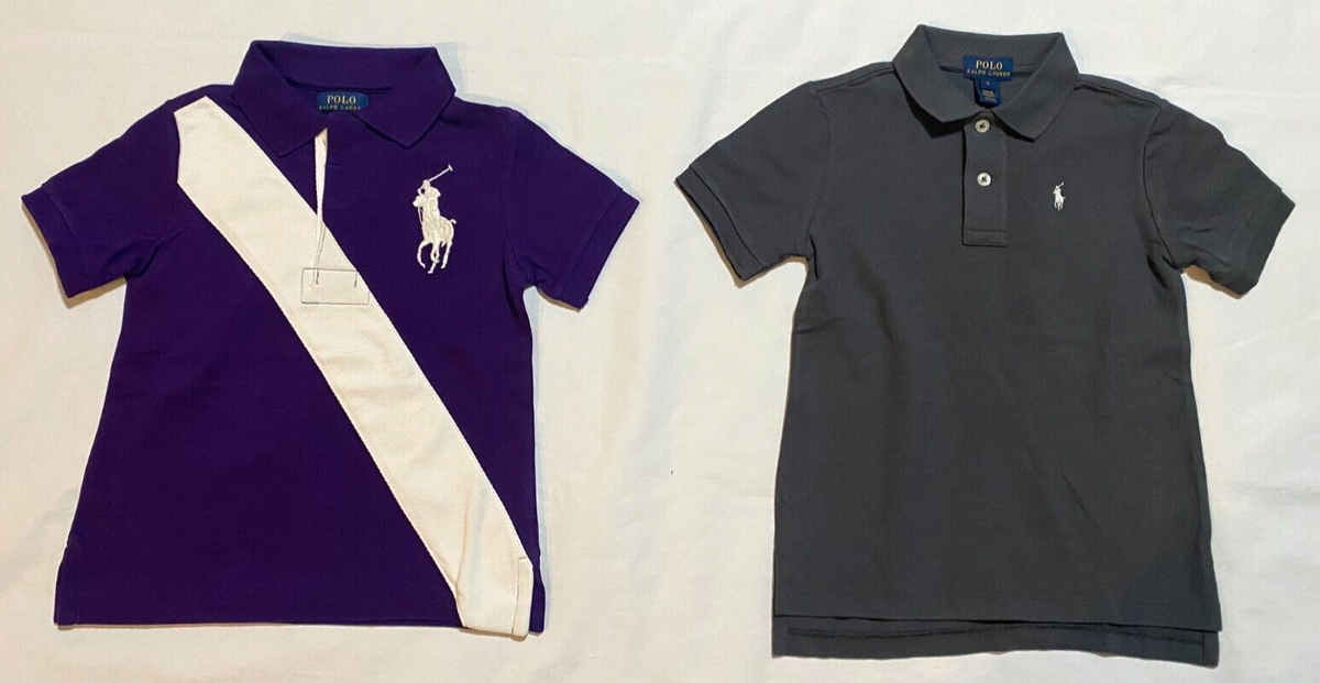 Polo Ralph Lauren ラガーシャツ XL LOT OF 2 POLO RALPH LAUREN BIG PONY RUGBY POLO SHIRTS -KIDS