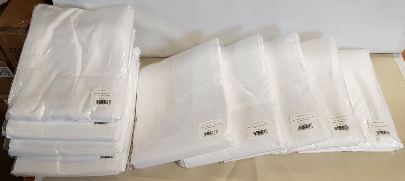 Luxury Savoy Duvet Cover Super King Open White 270x234cm Natychmiastowa dostawa najnowszych prac
