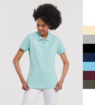 5 Stück Set Russell Pure Organic Damen Poloshirt organisch Piqué Baumwolle R-508