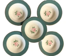 Homer Laughlin Co. Lifetime China Co. CAMEO Fruit/Berry Bowls Set of 5 Excellent