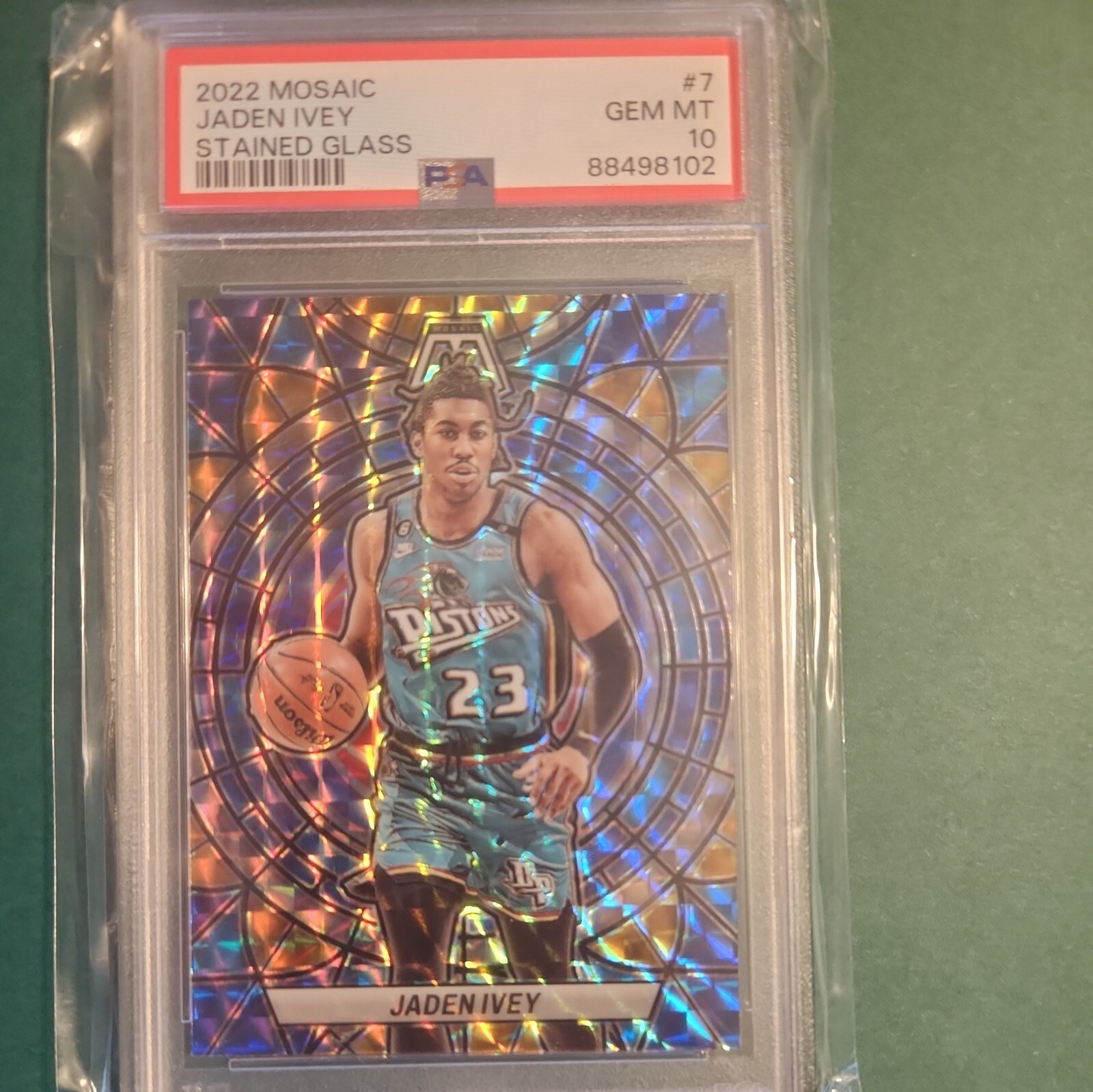 2022 Mosaic #7 Jaden Ivey Stained Glass PSA 10