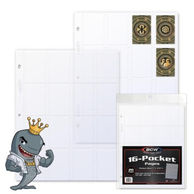 BCW Pro 16-Pocket Pages 20ct Pack X-Wing & Armada Upgrade FREE SHIP