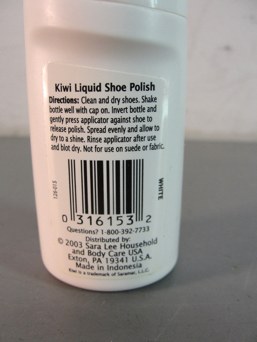 KIWI WHITE LIQUID LEATHER SHOE POLISH BOOT WHITENER oz TRAVEL