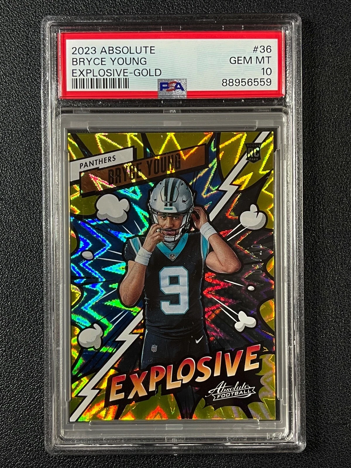 Bryce Young Panini Absolute Explosive #36 Gold