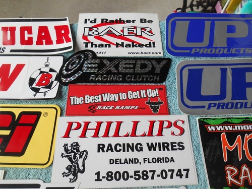 LARGE LOT OF 36 ASSORTED HIGH PERFORMANCE RACE CAR DECAL STICKERS - Picture 7 of 18