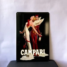 Vintage Campari Angel & Devil Duality Heavy Metal Sign (60x40 cm)