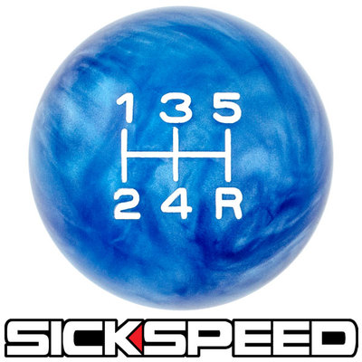 BLUE PEARL SHIFT KNOB 5 SPEED MANUAL SHORT THROW SHIFTER SELECTOR 3/8X24'' K06