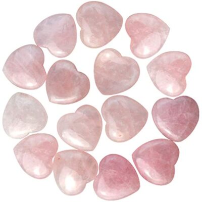 Selenite Crystal Heart Stone - 1 Inch Natural Puff Stone For Chakra Balancing & Reiki Healing