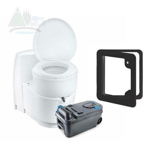 THETFORD C223 CS CASSETTE TOILET ELECTRIC FLUSH & DOOR 3 BLACK CARAVAN