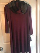 by&by Women’s Sweater Long Sleeves Dress Line A Size XL Burgundy