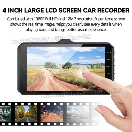 1080P Car Dash Camera Video DVR Recorder Front and Rear Night Vision Dual Cam - Picture 4 of 10