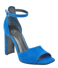 Marc Fisher Harlin Blue Suede Ankle Strap Sandals, Size 6 M