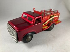 Vintage Friction Fire TrucK - MF 163 - 6 Inch Toy Red - Free Shipping 