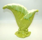 Royal Haeger R301 Double Leaf Green Drip Vase