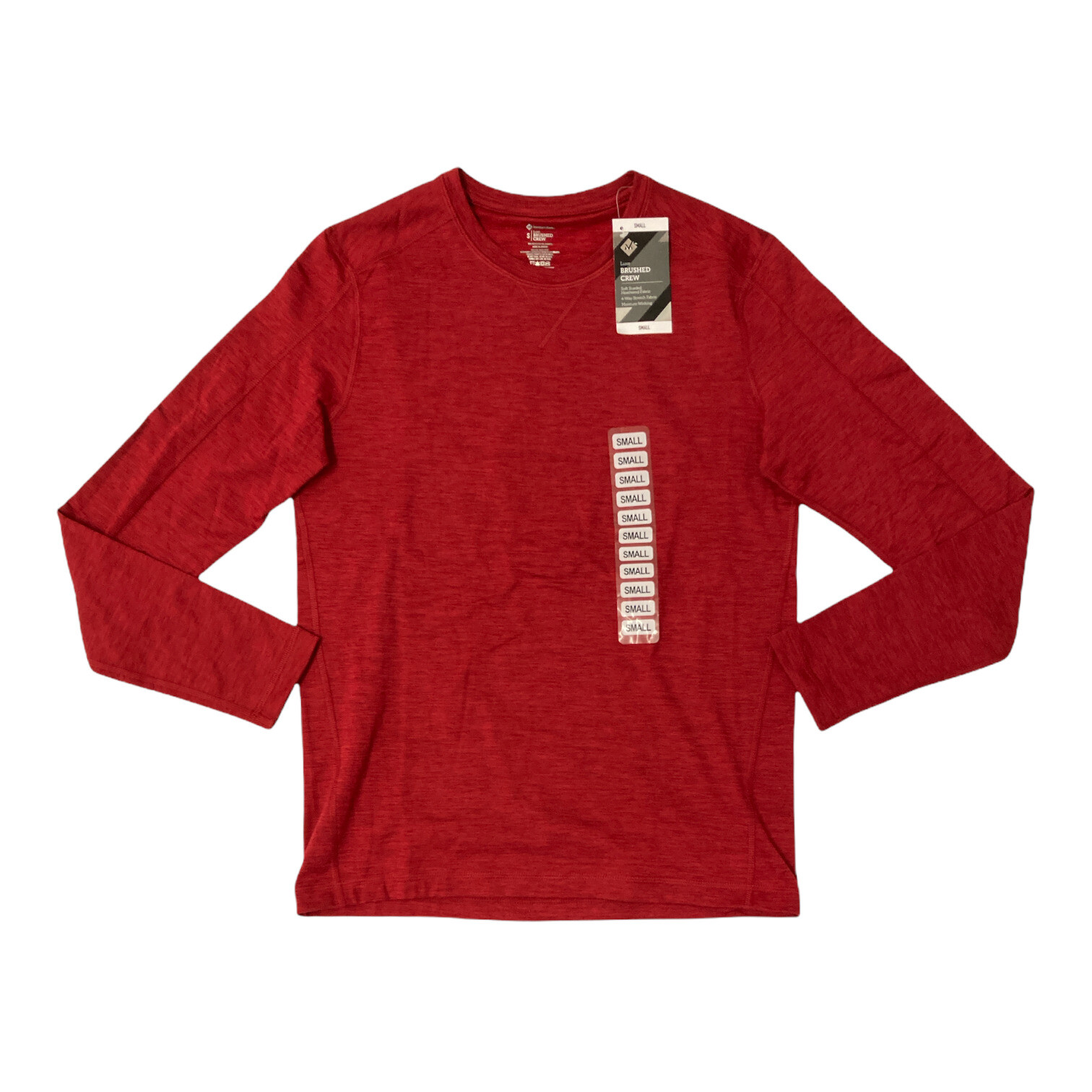 Мужская рубашка класса люкс с длинным рукавом из мягкой замши и матовой ткани Members Mark Красный уголек 2390₽