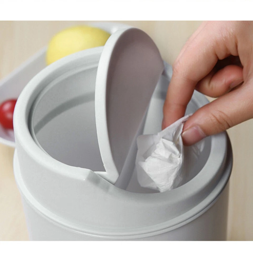 Small Trash Can Creative Desktop Mini Trash Bin With Lid Tiny Waste Garbage Can - Image 4 of 4
