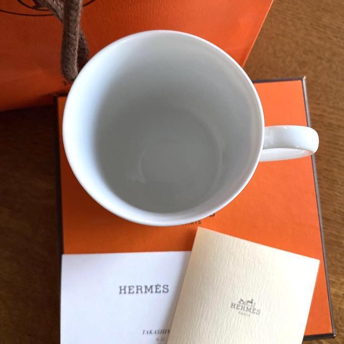 Hermes Coffee Mug Cup Chaine D'Ancre Platinum Tableware Tea Hermes Coffee Mug Cup Chaine D'Ancre Platinum Tableware Tea