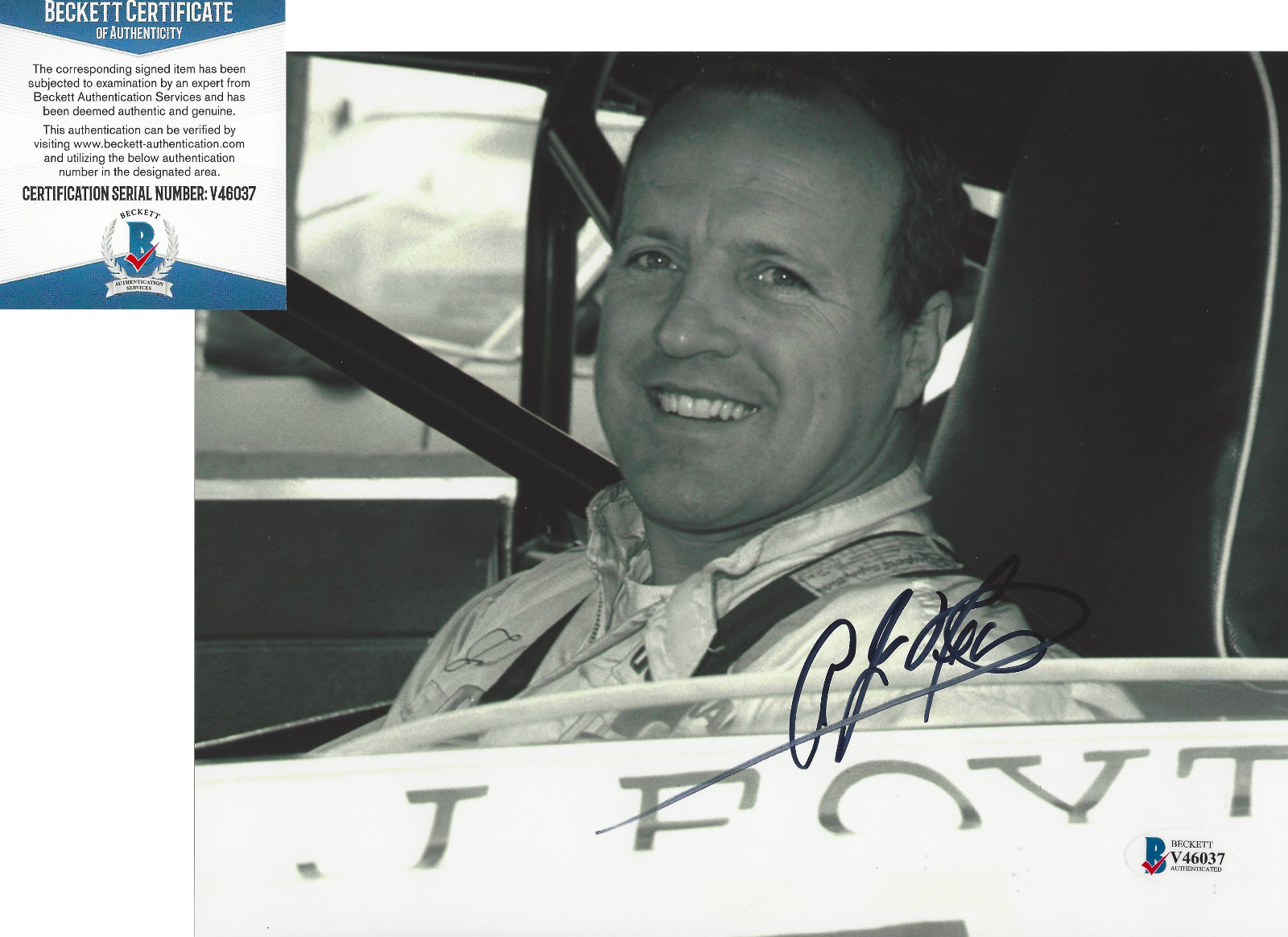 A.J. FOYT SIGNED 8x10 PHOTO INDY 500 Free shipping anywhere in the nation CHAMPION DRIVER Memphis Mall 6 CAR BE AJ