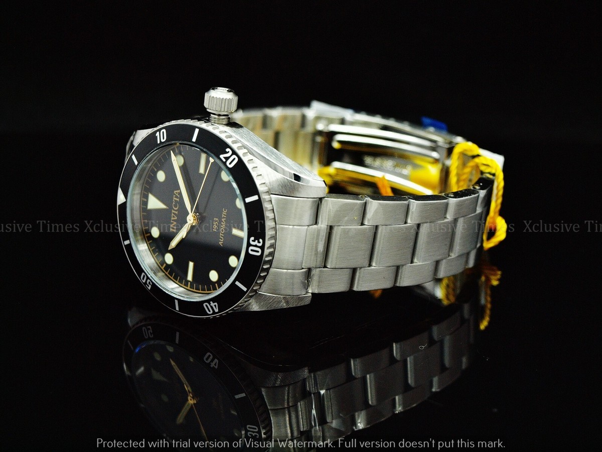 RARE Invicta Men 40mm Pro Diver 1953's Automatic NH35 Black Dial