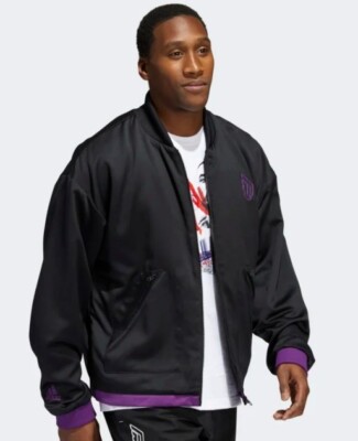 adidas Dame 8 Inspiration Oakland Men s Bomber Jacket - Size-L - Black