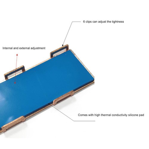 Copper M.2 SSD Heat Sink Cooler with Thermal Silicone Pad for Laptop (2 Sides) U - Bild 7 von 8