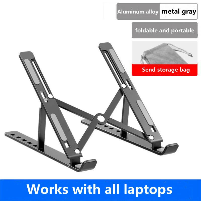 Laptop stand Folding lift aluminum alloy stand Metal cooling monitor notebook