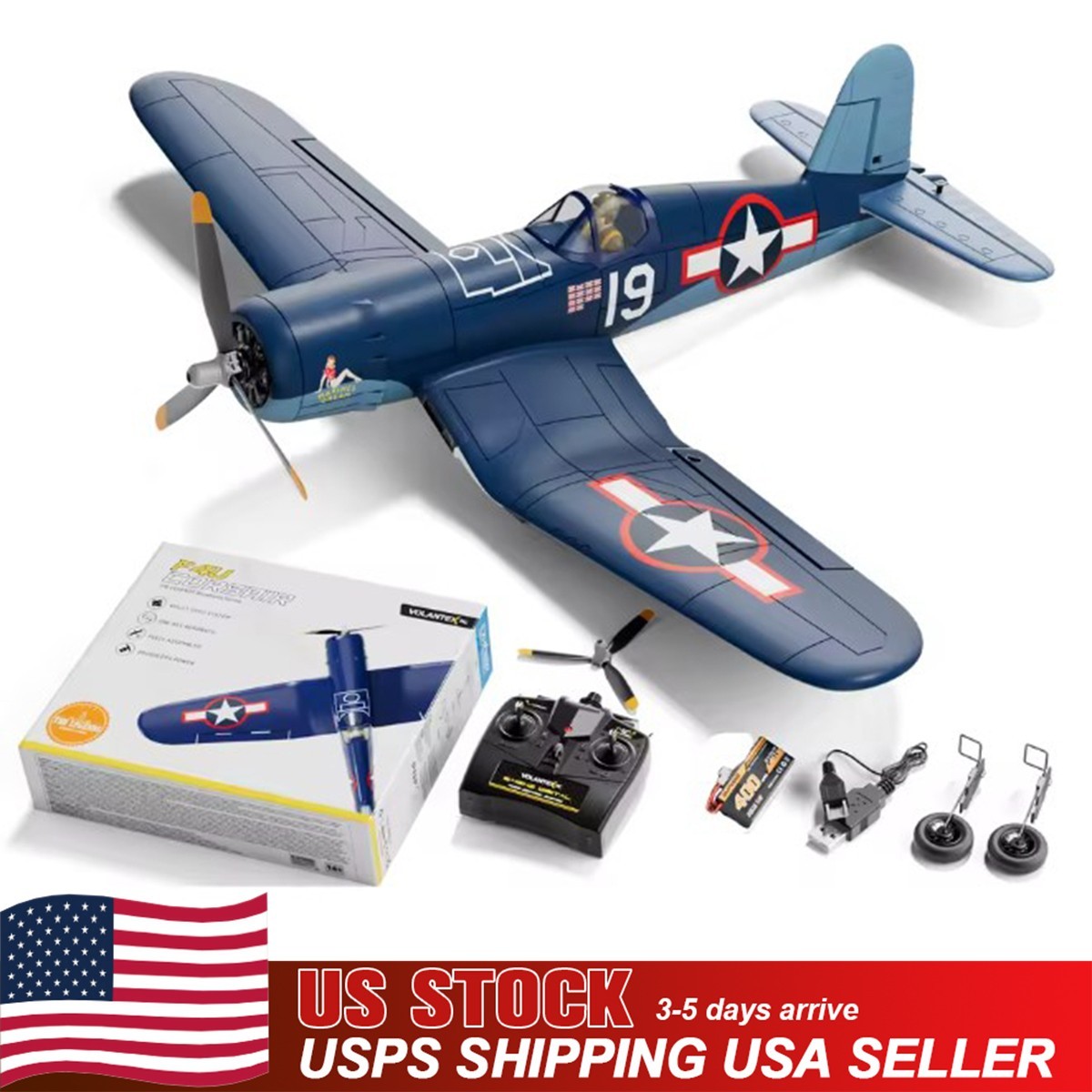 し*ん様 ラジコン飛行機　aiRium F4U CORSAIR US Volantex WWII F4U Fighter RC Plane 2.4G 4CH 500MM Remote 6Axis