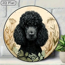 1PC Rustic Farmhouse Round Aluminum Wall Art - Bless This Home with Sunflowers &