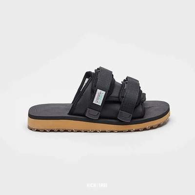 SUICOKE MOTO-Cab-ECO OG-056CAB-ECO Black Beige Vibram Slides M9 W11 Unisex SUICOKE MOTO-Cab-ECO OG-056CAB-ECO Black Beige Vibram Slides  main image 3