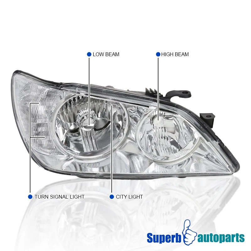 Fits 2001-2005 Lexus IS300 Headlights Head Lamps 01-05 IS 300 Replacement Pair Foto 3 de 4