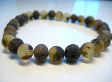 Genuine Raw Green Amber Baltic Amber Bracelet 7.5-8in  