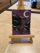 ACEO Original Acrylic Painting Landscape Abstract Art Card ATC Scenery 25