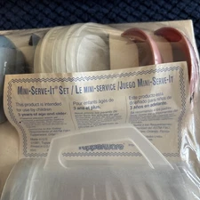 Tupperware Kids Mini Serve It Party Set Pink & Blue Pastels NEW Rare 1991