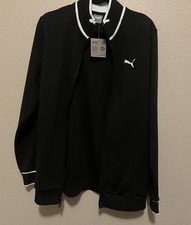 PUMA Contrast Track Men's Jacket - Puma Black/White, Size M