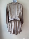 Unbranded Beige Satin Jumper Women’s Size S — photo 4
