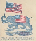 AMERICAN CIVIL WAR COVER Republican ELEPHANT w UNION FLAG vs RAT JEFFERSON DAVIS