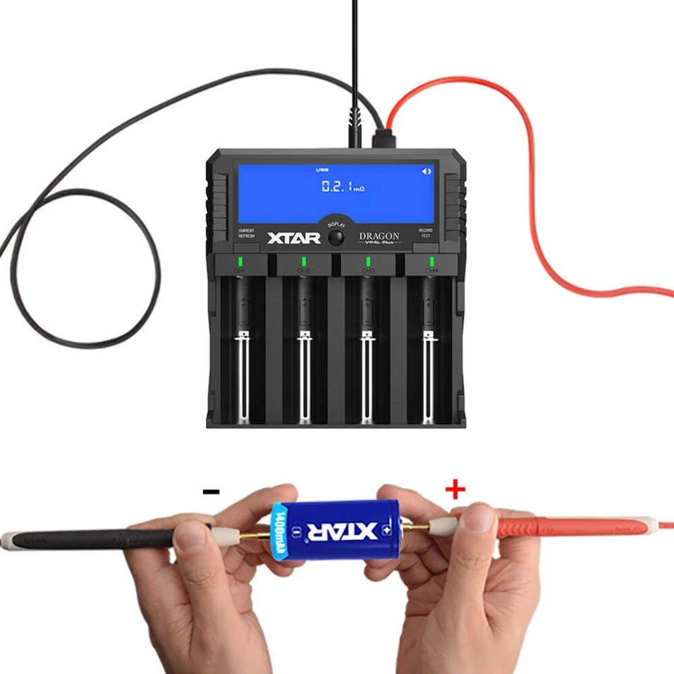 XTAR VP4 Battery Charger Plus Dragon Li - Ion LCD 12V 2.4A TC / Cc / Cv 5V New - Image 3 of 4