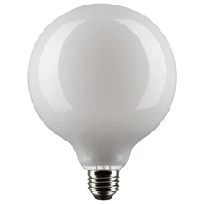 Satco 6w G40 Globe Filament LED 2700K Medium Base White Dimmable - 60w equiv