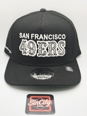 San Francisco 49ers Niners New era 9fifty Black White A-Frame Snapback Hat Cap 