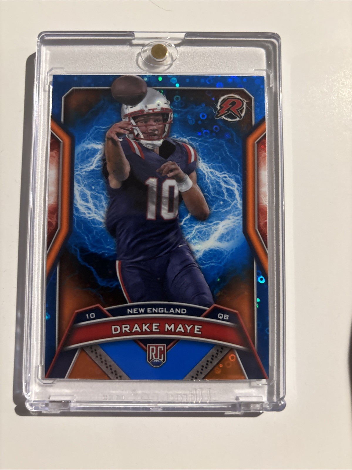 2024 Topps Resurgence - Rookies Drake Maye #164 Blue & Orange Spark Refractor...