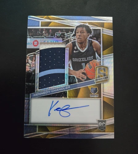 Panini Spectra Gold Prizm Rookie Patch Auto /10 Kennedy Chandler #231 Grizzlies…