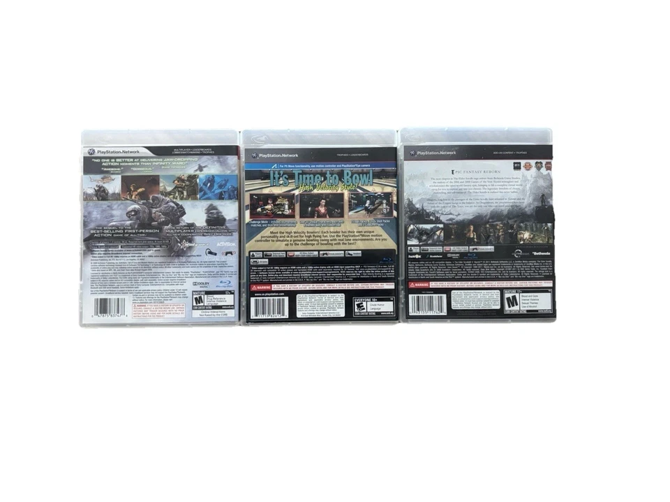 Lote De 3 Juegos PS3, Modern Warfare 2, Skyrim Y Jogh Velocity Bowling Foto 3 de 3