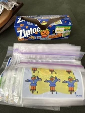 Vintage 2001 Ziploc Kids Halloween Fall Sandwich Bags– 21/25 Bags, 6 Designs