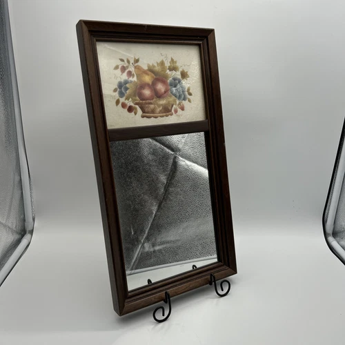 Vintage Theorem Fruit Bowl Painted Mirror Velvet By Carol 15.5”x 8.25”