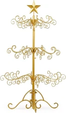 3ft Wrought Iron Christmas Tree Metal Ornament Display Stand Gold Indoor