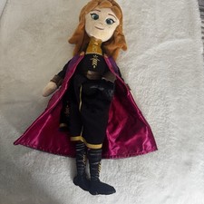 Disney Frozen 2 Anna Plush Doll TY 2019 16" Purple Cape Princess Stuffed Toy