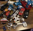 VTG 1980’s G1 Transformers Go Bots Lot White Optimus Prime Airplane Cars