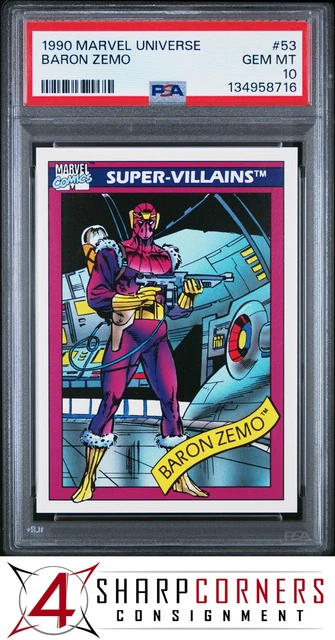 1990 Marvel Universe #53 Baron Zemo PSA 10